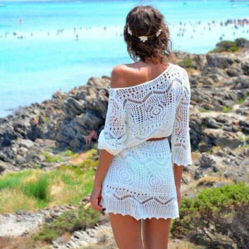 Summer Women Lace Crochet Bikini Cover Up Swimwear Bathing Suit Beach Dress Beachwear