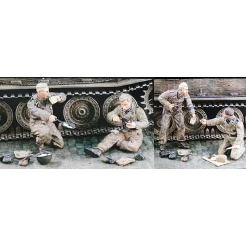 1/35 Resin Figure Model Kit Unassambled Unpainted 1008(4 figures)