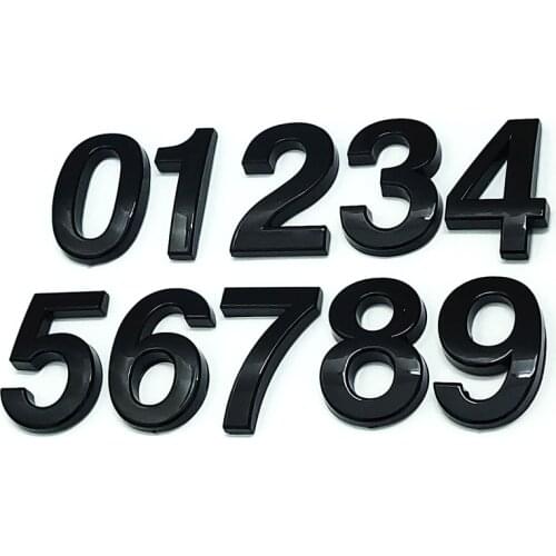 5cm Black Door Number Sticker Self Adhesive House Room Number 0 to 9 Digits for Hotel Apartment Home Street Number Plate Sticker