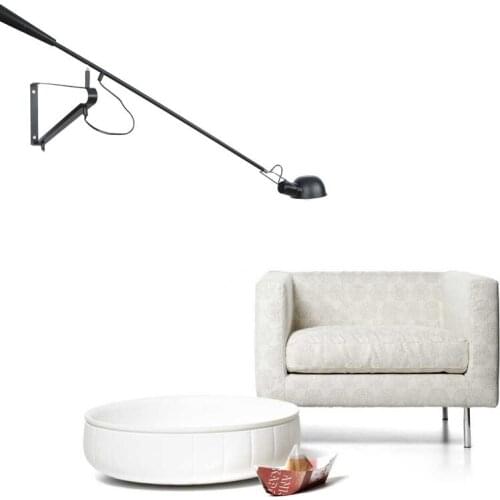 Nordic Creative Living Room hotel Bedroom light Retro loft Wall Lamp adjustable lampada rail project lamp arts wall sconce