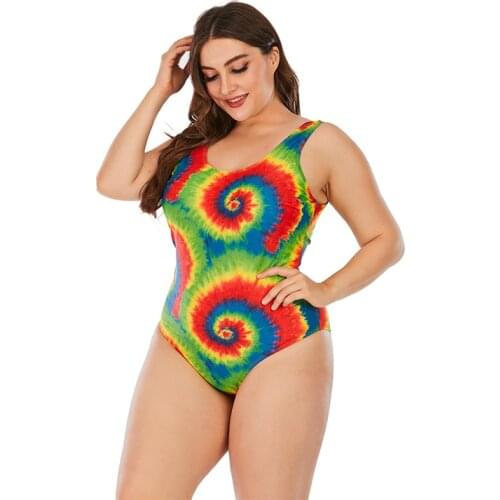 New swimsuit sexy colorful print, plus size bikini one piece swimsuit for women sexy bathing suit women one piece plus size