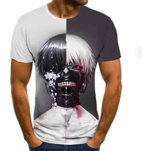 New Summer 3D Printed t-Shirts Men Short Sleeve T-Shirts Funny t Shirt Anime Goth T-Shirt Mens O-collar t-Shirts XXS-6XL Tops