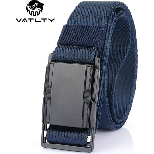 Official Authentic Magnetic Tactical Belt Strong And Soft Real Nylon Mens Outdoor Work Belt Rust-Proof Metal Buckle Jeans Belt