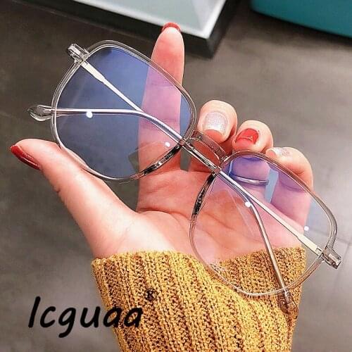 Anti-blue Light Flat Mirror Retro Big Frame Polygonal Glasses Frame Men Women Myopia Glasses Frame