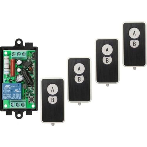 AC 220 V 1 Channel 10A Radio Controller RF Wireless Relay Remote Control Switch 315 MHZ 433 MHZ Transmitter +Receiver