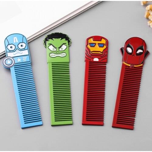 Disney cartoon Marvel characters spiderman iron man hulk captain America Creativity comb action toy figure Accessories kid gifts