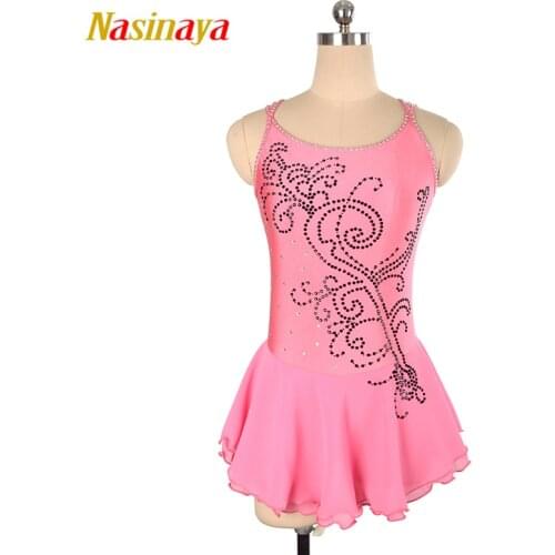 Nasinaya Figure Skating Dress Customized Competition Ice Skating Skirt for Girl Women Kids Patinaje Gymnastics Performance 188