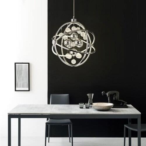 Post modern chandeliers simple circular living room lights Nordic creative personality study restaurant lights LED art lighting