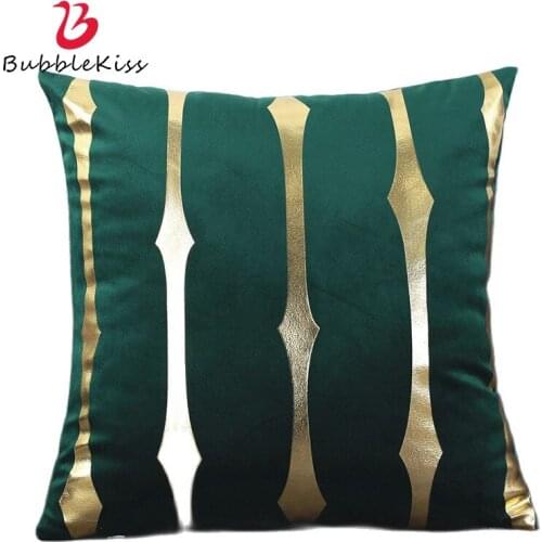 Bubble Kiss Bronzing Pillow Case Light Luxury Style 45X45cm Pillow Case Gold Decor Pillowcase Home Casual Pillow Cushion Cover