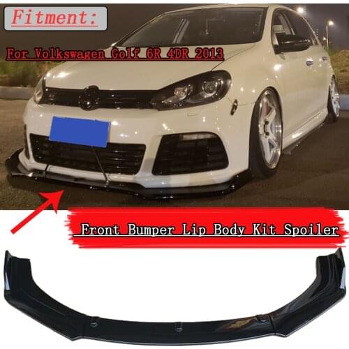 3PCS Rear Car Front Bumper Splitter Lip Spoiler Diffuser Protector Guard Cover Trim For VW For Golf 4DR 6R 2013