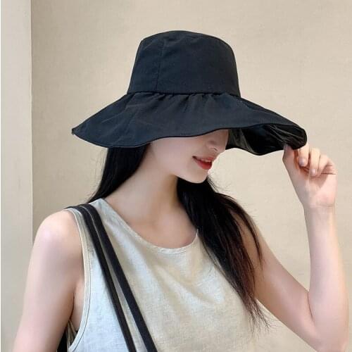 Hat Women Summer Sun Beach UV Protection Big Brim Upf50 Breathable Outdoor Holiday Accessory For Teenagers