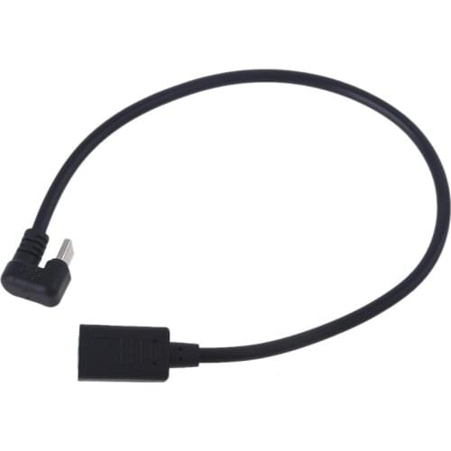 85DD 0.3M Type C Female to Micro USB Male 180 Degree Angle U-Shaped Convert Connector Support Charge & Sync for Mobile Phone