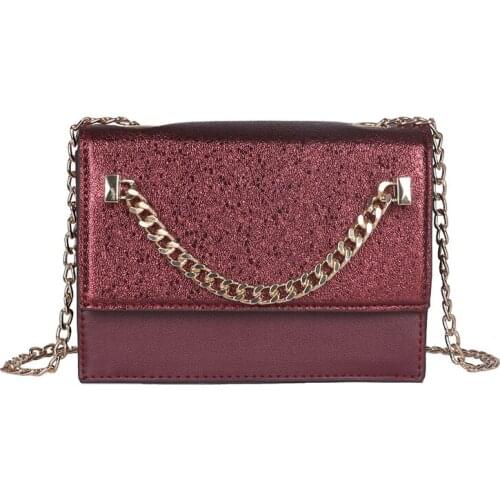 Women Crossbody Single Shoulder Bag with Chain Strap Small Square Handbag Best Sale-WT