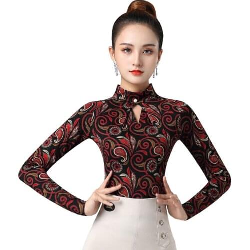 Dance costumes dancing long new female adult Latin dance long sleeves