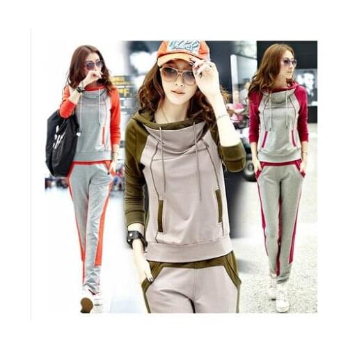2020 New Female Sportswear Leisure Suit Autumn Sweatshirts Female Models Long-sleeved Womens Two-piece Track Suit Free shipping