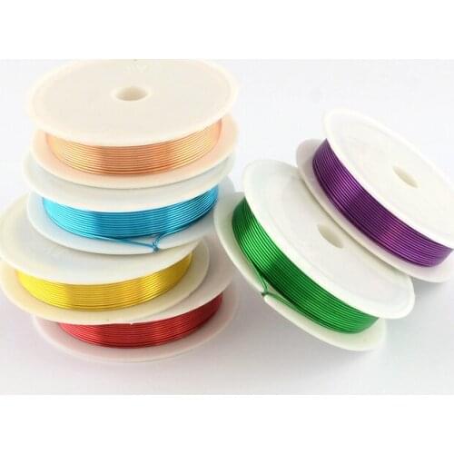 1 Group Aluminum Wire Jewelry Findings for Jewelry Making DIY Necklace Bracelet 0.8mm 10colors 20 Gauge 5m/roll 10rolls/group