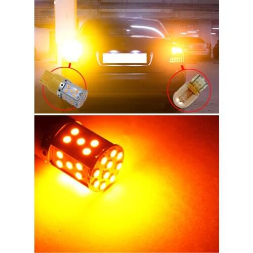 1Pcs T20 7443 W21/5W 7440 W21W 1156 BA15S P21W /5W 3156 3157 BAU15S 3030 35SMD Car Led Bulb Turn Signal Light Auto Reverse Lamp