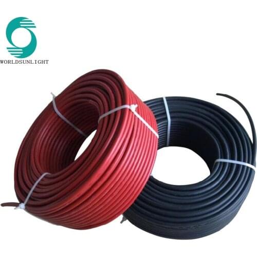 100 meters per roll CE TUV approved single core double core 2.5mm2 4mm2 6mm2 10mm2 solar cable pv wire