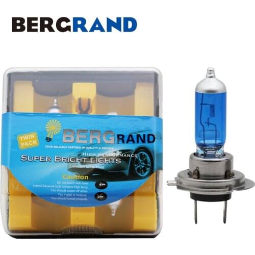 2PCS H7 PX26d 55W 5000K Halogen Headlight Bulbs Super White Hard Glass 12V Dark Blue Head Lamp Fog Lights Universal Car Lights