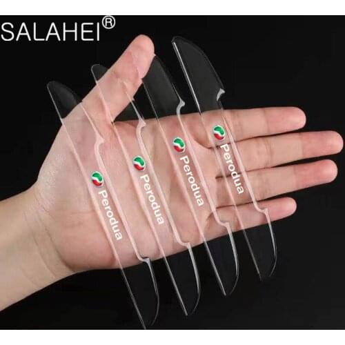 4X Car Door Side Transparent Decoration Bumper Protection Strip Decals For Toyota Rush Eco Terios Wild Perodua Nautica J200 F700