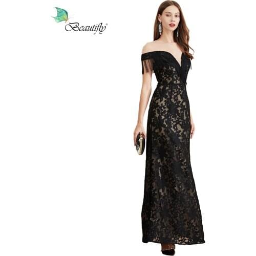 Poems songs Elegant Long black Sequin Evening Dress vestido de festa robe longue prom gowns Formal Party dress reflective dress
