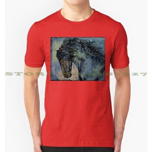 Friesian Stallion Fashion Vintage Tshirt T Shirts Friesian Frisian Black Horse Medieval Stallion Stallions Etalon Hengst Pferd
