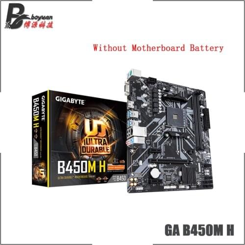 Gigabyte GA B450M H (rev. 1.x) Micro ATX AMD B450 2-DDR4 USB 3.1 Gen1 32G M.2 slot Double Channel AM4 Motherboard