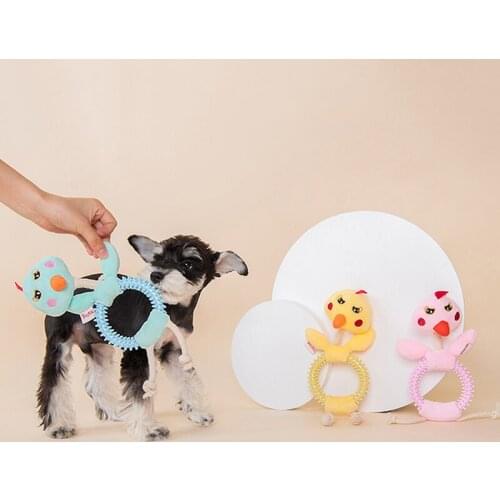 Dog Toys Dog Tooth Cleaning Chewing Sturdy Dog Animals Toys Bite-Resistant Clean Dog Chew Puppy Training Toy Pet Supplies