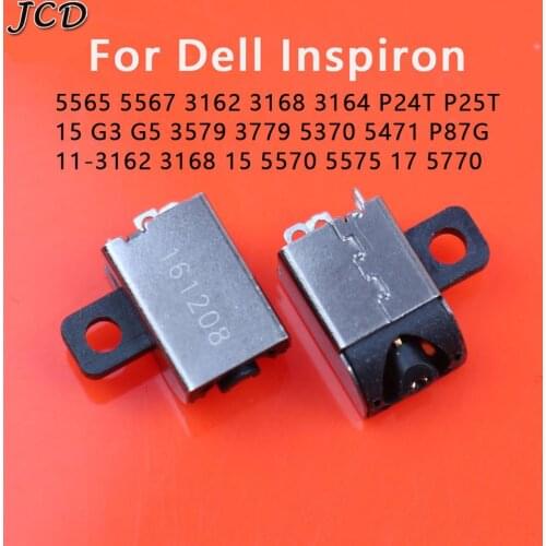 JCD 2PCS DC Power Jack For DELL Inspiron 15 5570 5575 17 5770 11-3162 3168 5370 5471 G5 3579 3779 5565 5567 3162 3164 P24T