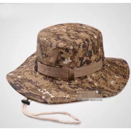 CANZE Camouflage Tactical Hat Round Brimmed Boonie Hat Outdoor Mountaineering Fisherman Hat Double Side Sun Hat
