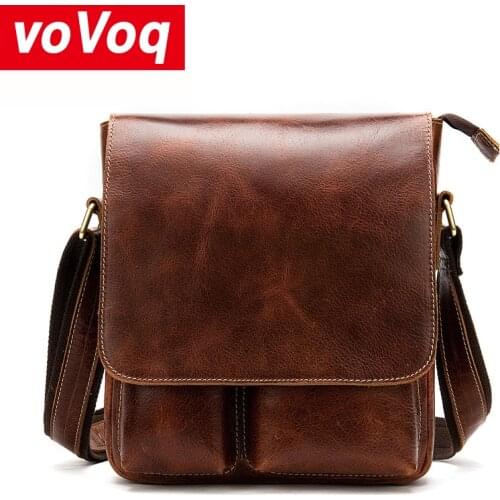 Fashion Shoulder Bag for Women' Coffee Leather Small Messenger Bag Male Genuine Leather Crossbody/males Bags Handbag