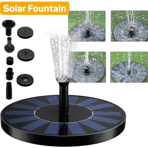 Floating Solar Fountain Garden Waterfall Fountain Pool Pond Bird Bath Solar Panel Powered Fountain Water Pump Garden Decoration