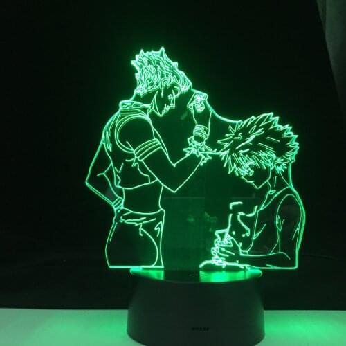 DABI Adult and Child MY HERO ACADEMIA LED ANIME LAMP 3D Nightlights Boku no Hero Academia 3D Visual Night Light Table Lamp