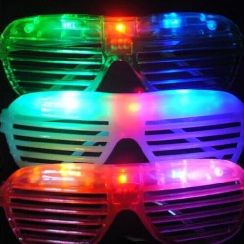 Light-Up Toys Louver window flashing glasses led flashing glasses led glasses masquerade masks props Party Supplies 48pcs/lot