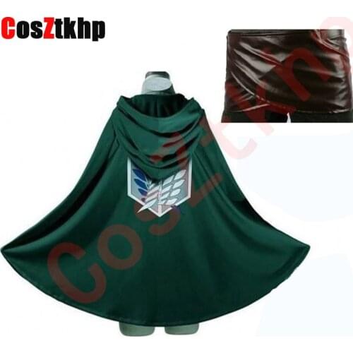 On Sale 2021 New Anime Attack on Titan Cloak Shingeki no Kyojin Scouting Legion Aren / Levi Capes Cosplay Costume