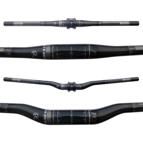 Bicycle Handlebar Bicycle Parts 3K Glassy T800 Carbon Fiber Handlebar for Mountain Bicycle