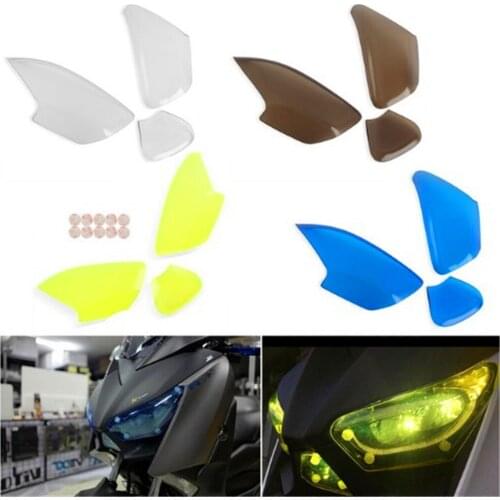 1 Pair Motorcycle Plastic Front Headlight Protector Lens Head Lamp Cover Shield Guard for 2017-2018 Yamaha Xmax X-Max 300 250