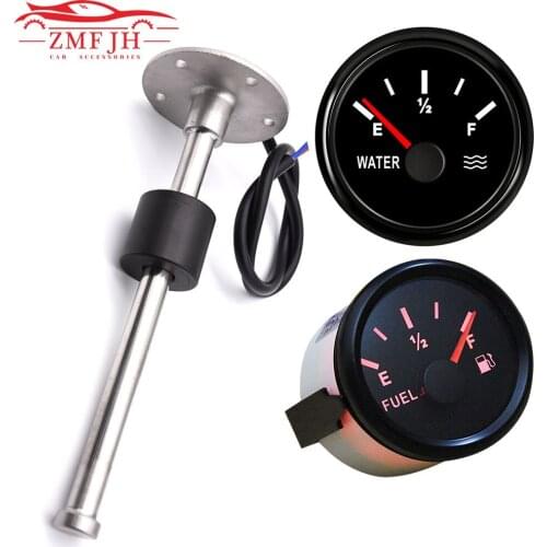 150-350mm Water Fuel Level Sensor Indicator 190ohm Fit 52mm Digital Water Gauge Tank Fuel Meter for Yacht Boat Car Motorcycle