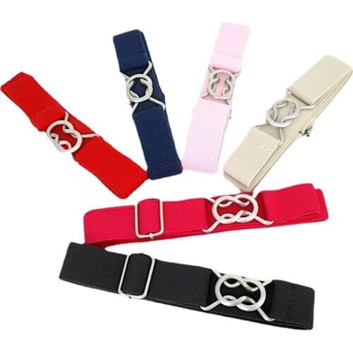 2.5 Twill Loose Waistband Adjustable Unisex Childrens Belt Woven Sports Childrens 8-shaped Buckle All-match Elastic Jeans Belt