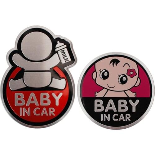 3D Metal Baby In Car Stickers And Decals Baby on Board Insignia Side Fender Rear Trunk Emblem Badge Decoration Auto Accessories