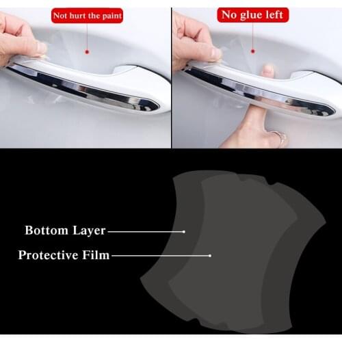 5pcs Invisible TPU Material Car Door Handle Handle Protective Stickers for BMW M E90 E91 E92 E93 M3 E60 E61 F10 F07 Car styling