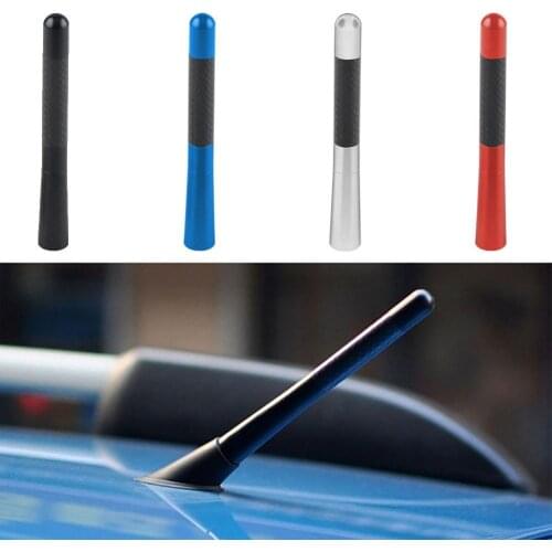 75% Dropshipping!!12cm Universal Carbon Fiber Metal Auto Car Roof Short Antenna FM Radio Aerial
