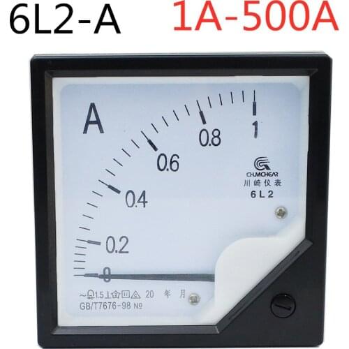 6L2-A 5A 10A 15A 20A 30A AC Direct Analog Meter Panel AMP Current Ammeter Gauge Pointer Ammeter 80*80MM Amperimetro AC