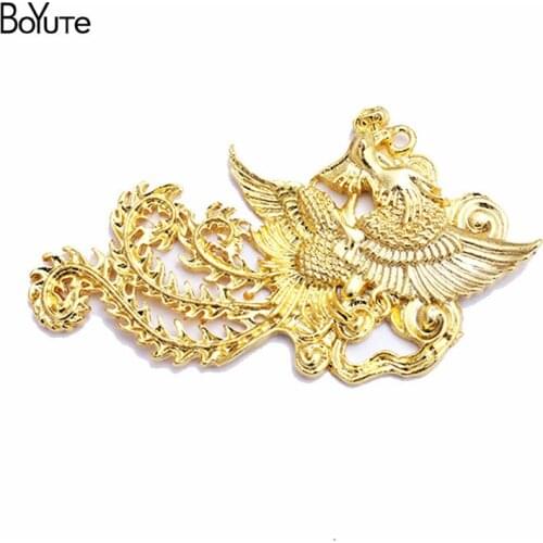 BoYuTe (10 Pieces/Lot) Factory Direct Wholesale DIY Metal Alloy Jewelry Accessories 34*63MM Phoenix Findings