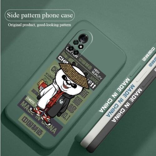 National Tide Panda Phone Case For Huawei Nova8 8Pro 8SE Nova 7 7Pro 7SE 6 6se 5 5Pro 5Z 5I 5Ipro 5T 4 4E Liquid Silicone Cover