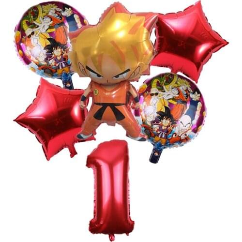 Numbers 1-9 Bandai Dragon Ball Monkey King Theme Childrens Toy Birthday Wedding Party Decoration Balloon Set Gender Reveal Kid