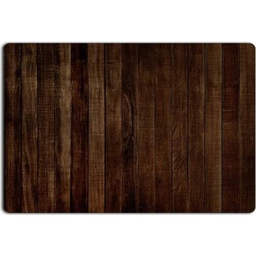 Rustic Old Barn Wood Dark Brown Door Mats Indoor Bathroom Kitchen Decor Rug Mat Welcome Doormat