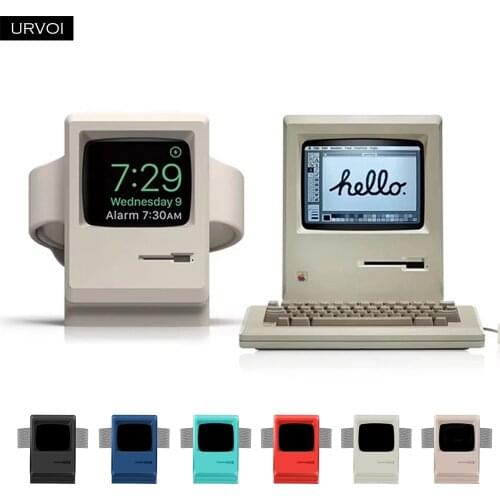 URVOI holder for apple watch series 6 SE 5 4 3 2 1 stand watchOS Nightstand repair keeper PC home charging dock for Macintosh