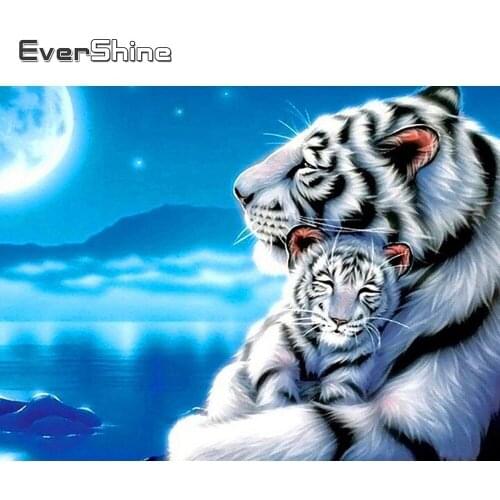 Evershine Diamond Painting With Square Stones Tigers 5D Diamond Embroidery Sale Animals Rhinestones Pictures Diamond Mosaic