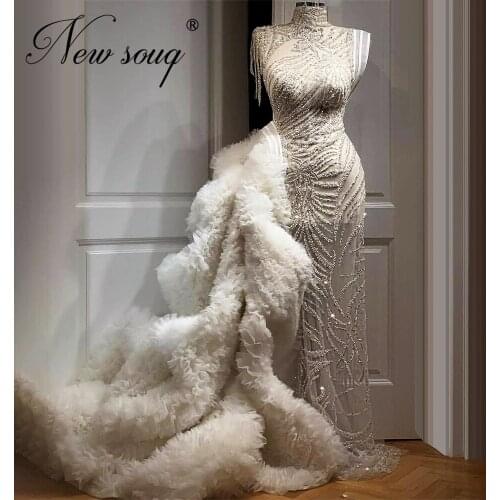 Customized Beaded Evening Celebrity Dresses Arabic Robes De Soiree Formal Party Night Gowns 2020 Red Carpet Dress Dubai Aibye